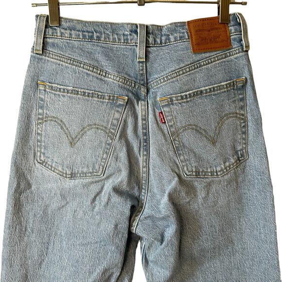 Levi's Premium New Women's Ribcage Straight Ankle Distressed Jeans Sz 27 Casual - Picture 5 of 11